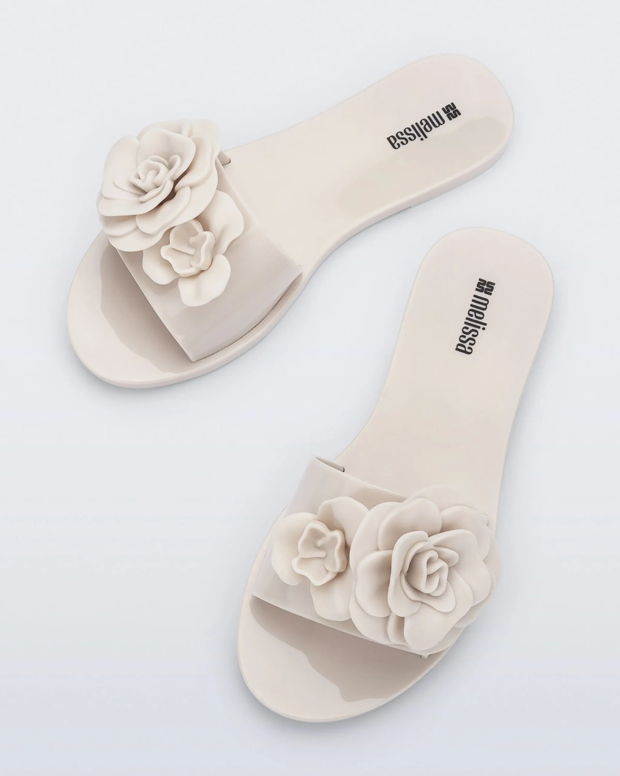 Slides*Melissa Babe Petals Beige