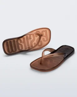 Flip Flops*Melissa Beachwear Brown/Black