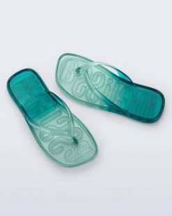 Flip Flops*Melissa Beachwear Green/Blue