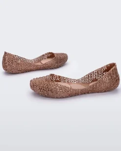Ballet Flats*Melissa Campana Metallic Rose