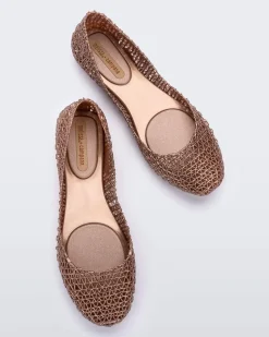 Ballet Flats*Melissa Campana Metallic Rose