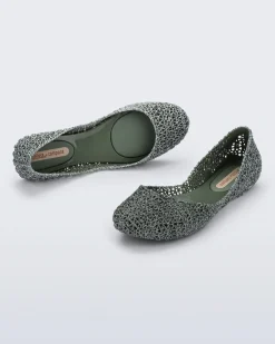 Ballet Flats*Melissa Campana Glitter Green