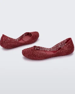 Ballet Flats*Melissa Campana Metallic Red