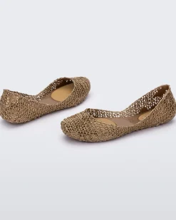 Ballet Flats*Melissa Campana Metallic Gold
