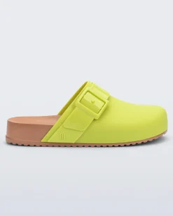 Slides*Melissa Cozy Clog Green/Brown