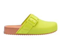 Slides*Melissa Cozy Clog Green/Brown