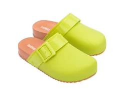 Slides*Melissa Cozy Clog Green/Brown