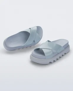 Slides|Platform*Melissa Cozy Cross Platform Blue