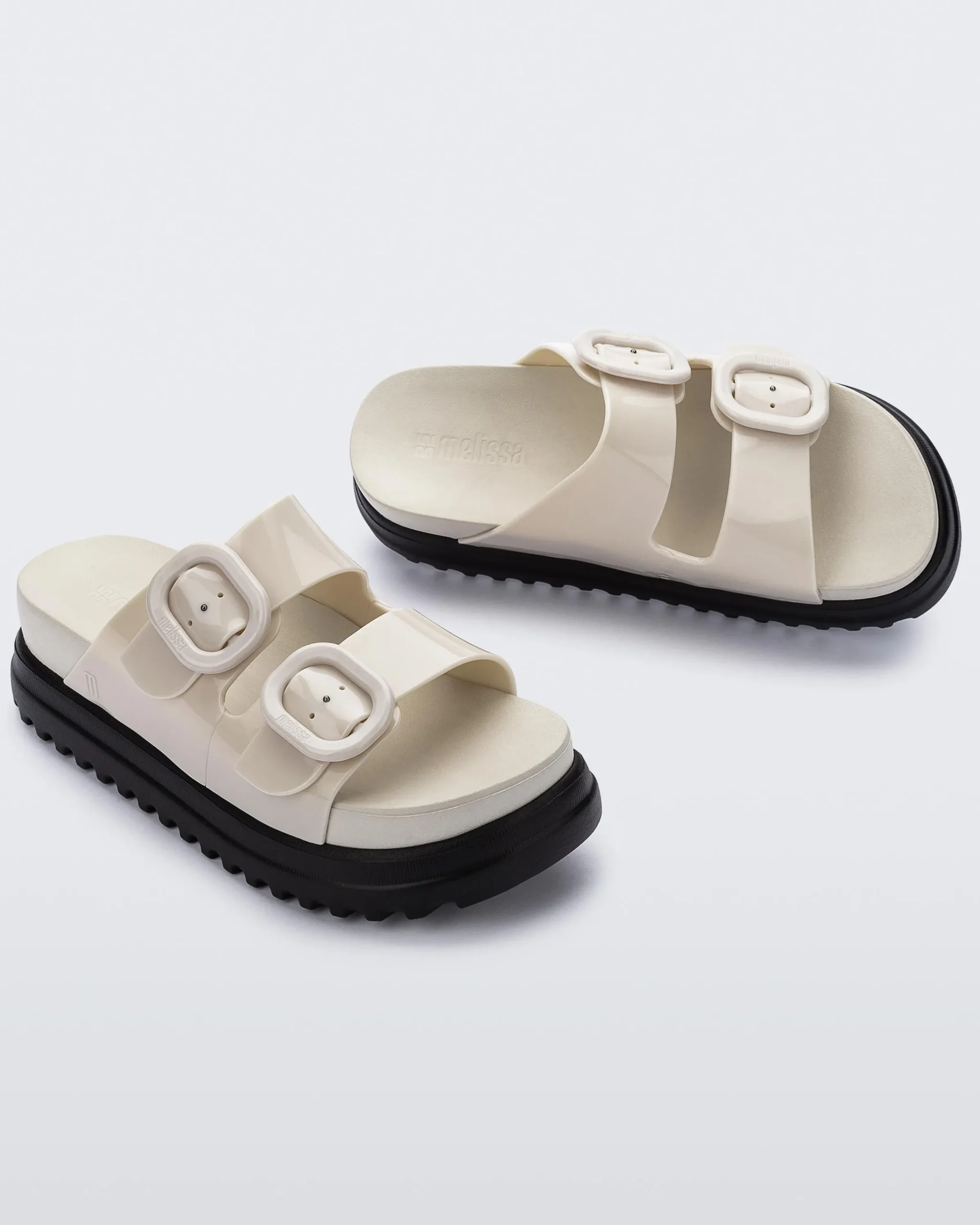 Slides|Platform*Melissa Cozy Platform Beige/Black