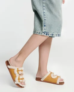 Slides*Melissa Cozy Warm Slide Orange/Beige