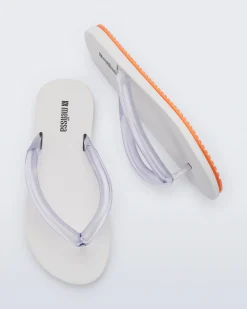Flip Flops*Melissa Flip Flop Airflow White/Orange