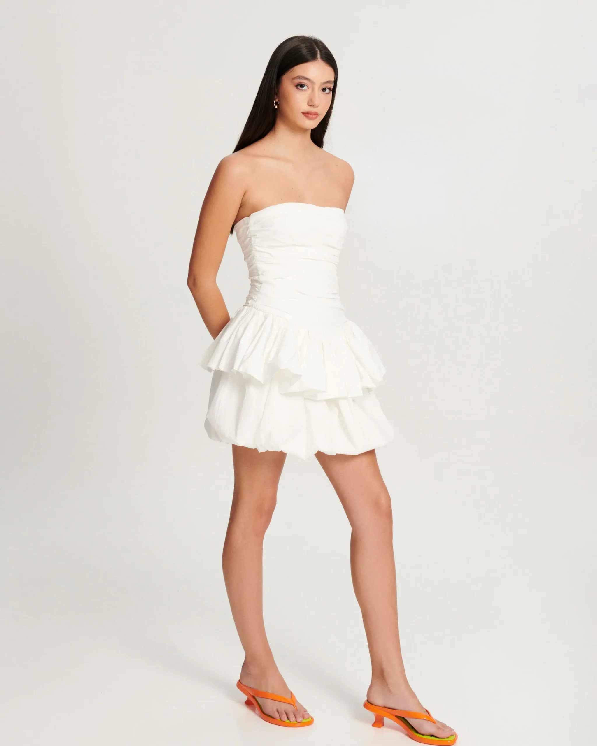 Flip Flops|Heels*Melissa Flip Flop Kitten Heel Orange/Green