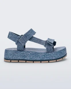 Platform|Sandals*Melissa Flowing Denim Platform
