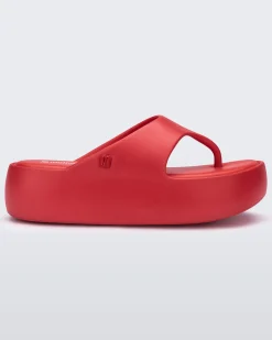 Flip Flops|Platform*Melissa Free Platform Thong Red