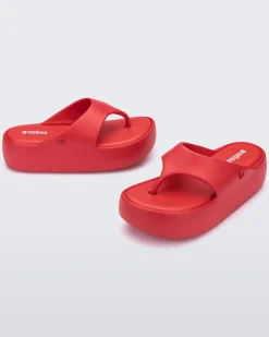 Flip Flops|Platform*Melissa Free Platform Thong Red