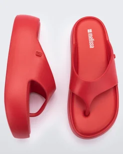 Flip Flops|Platform*Melissa Free Platform Thong Red
