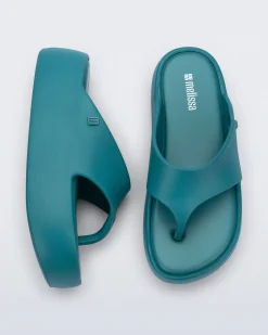 Flip Flops|Platforms*Melissa Free Platform Thong Teal