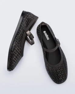 Ballet Flats*Melissa Harper Clear Black