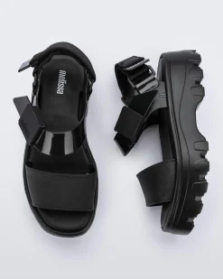 Ankle Strap|Platform*Melissa Kick Off Sandal Black/Black