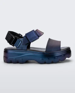Ankle Strap|Platform*Melissa Kick Off Sandal Metallic Blue
