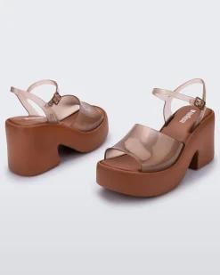 Platform|Sandals*Melissa Lina Clear Brown