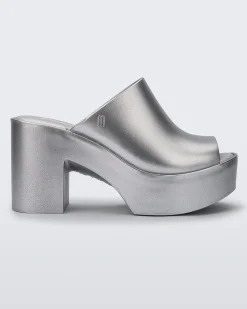 Platforms|Heels*Melissa Mule Hype Light Silver