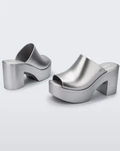 Platforms|Heels*Melissa Mule Hype Light Silver