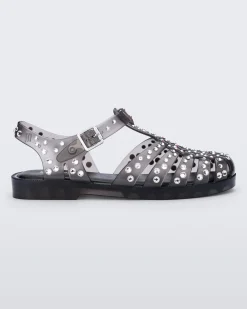Ankle Strap*Melissa Possession Crystals Smokey Black