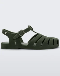 Ankle Strap*Melissa Possession Velvet Green Flocked