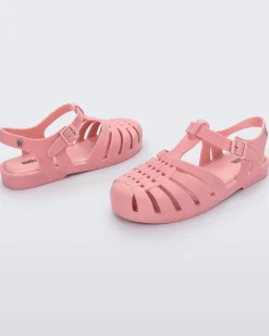 Ankle Strap*Melissa Possession Velvet Pink Flocked