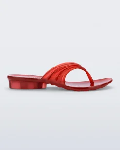 Flip Flops*Melissa Quantum Flip Flop Transparent Red