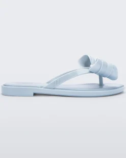 Flip Flops*Melissa Slim Flip Flop Glitter Blue