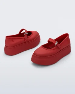 Platforms|Ballet Flats*Melissa Soft Ballerina Platform Red
