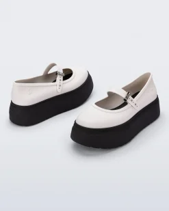Platforms|Ballet Flats*Melissa Soft Ballerina Platform Black/White