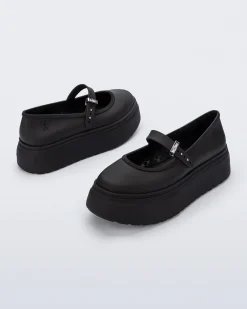 Platforms|Ballet Flats*Melissa Soft Ballerina Platform Black