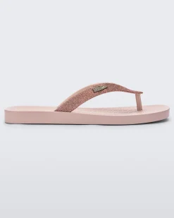 Flip Flops*Melissa Sun Long Beach Light Pink/Glitter
