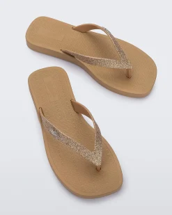 Flip Flops*Melissa Sun Long Beach Beige/Brown