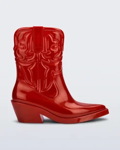 Boots*Melissa Texas Metallic Red