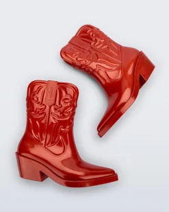 Boots*Melissa Texas Metallic Red