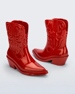 Boots*Melissa Texas Metallic Red