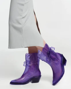 Boots*Melissa Texas Transparent Purple