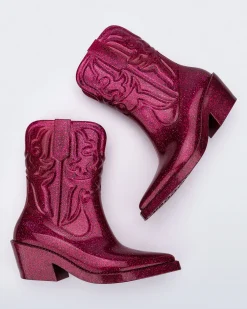 Boots*Melissa Texas Glitter Pink