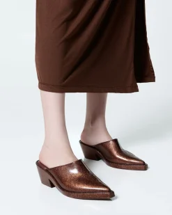 Heels|Mules*Melissa Texas Mule Bronze Glitter