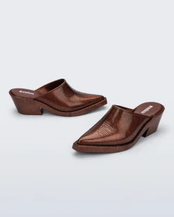 Heels|Mules*Melissa Texas Mule Bronze Glitter