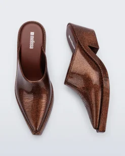 Heels|Mules*Melissa Texas Mule Bronze Glitter
