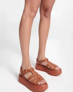 Platform|Sandals*Melissa Up Platform Brown